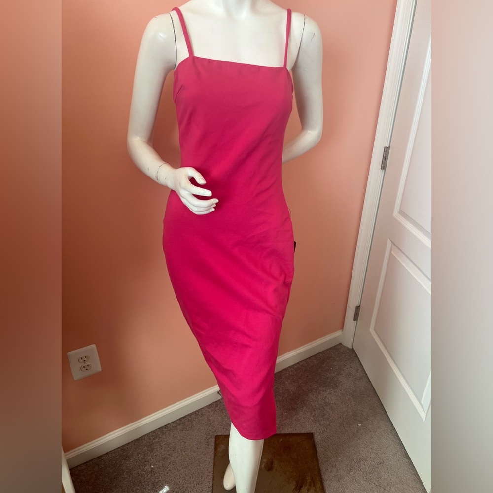Lulus Paulina Hot Pink Midi Dress - Picture 3 of 8